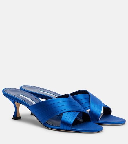Mules Viera 50 en satin - Manolo Blahnik - Modalova