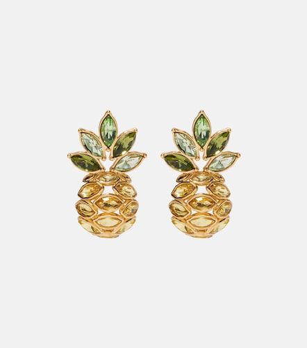 Boucles d'oreilles Pineapple à ornements - Oscar de la Renta - Modalova