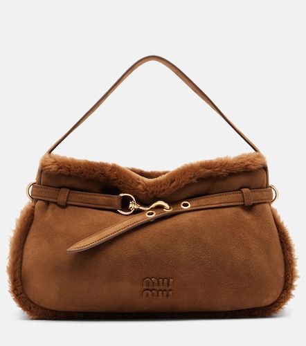 Sac Avenue en daim à anse supérieure - Miu Miu - Modalova