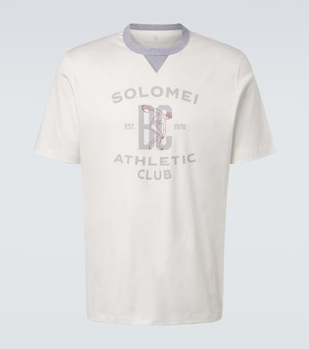 T-shirt imprimé en coton - Brunello Cucinelli - Modalova
