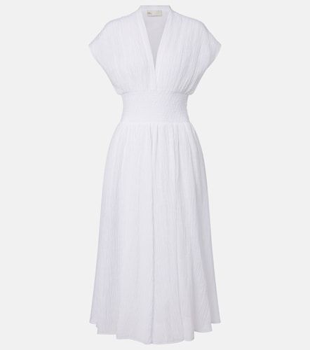 Robe midi en lin et coton - Tory Burch - Modalova