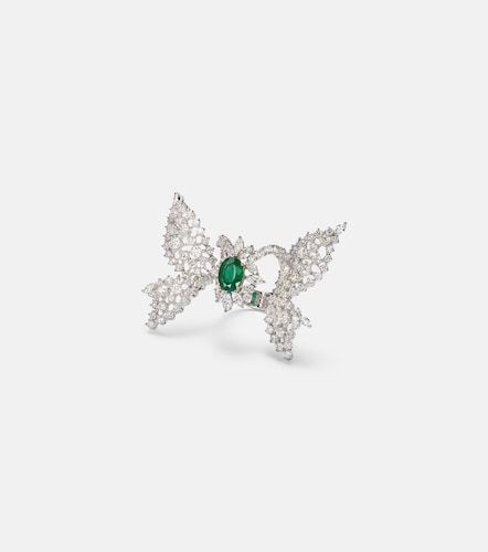 Bague Reign Supreme en or blanc 18 ct, émeraude et diamants - Yeprem - Modalova