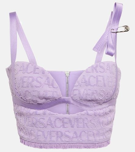 Bustier Allover en coton - Versace - Modalova