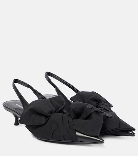 Escarpins slingback en cuir à nœud - Balenciaga - Modalova