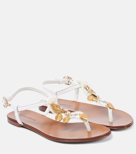 Sandales en cuir à ornements - Dolce&Gabbana - Modalova