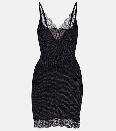 Robe en soie et dentelle - Saint Laurent - Modalova