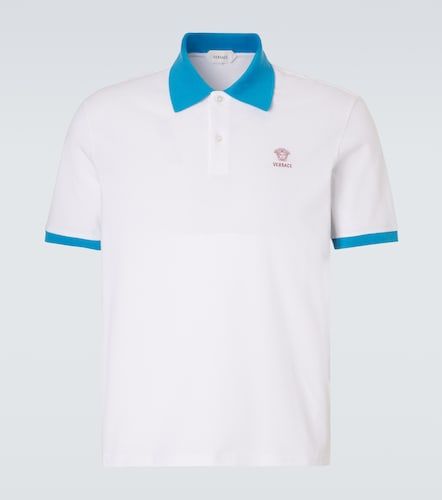 Versace Polo en coton à logo - Versace - Modalova