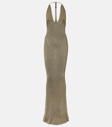 Robe longue en lamé - Roberto Cavalli - Modalova