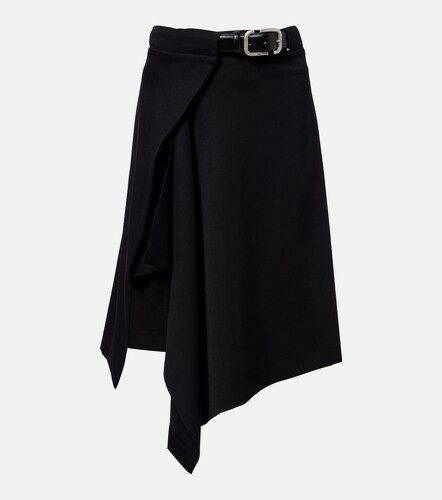 Jupe portefeuille asymétrique en laine vierge - The Attico - Modalova