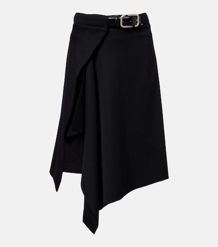 Jupe portefeuille asymétrique en laine vierge - The Attico - Modalova