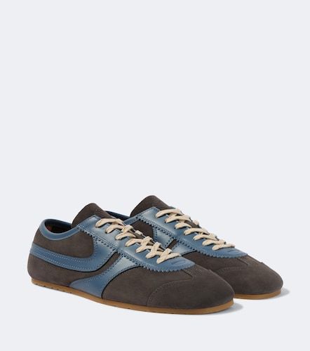 Baskets en daim bordé de cuir - Dries Van Noten - Modalova