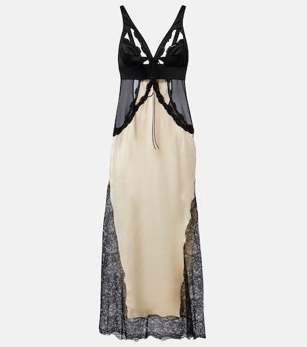 Robe midi en dentelle à découpes - The Attico - Modalova