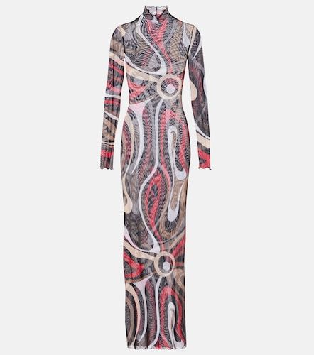 Robe longue imprimée en tulle - Pucci - Modalova