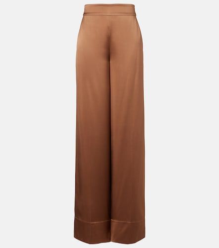 Pantalon ample Dijon en satin de soie - Joseph - Modalova