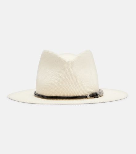 Fedora en paille et cuir - Brunello Cucinelli - Modalova