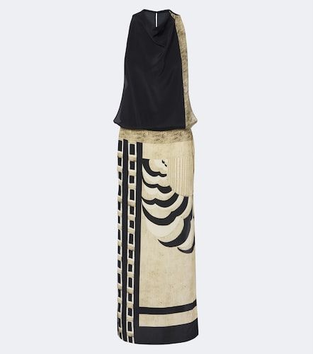 Robe longue Sona en soie à imprimé - SIR - Modalova