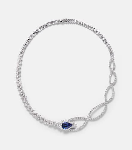 Collier Reign Supreme en or blanc 18 ct, tanzanite et diamants - Yeprem - Modalova