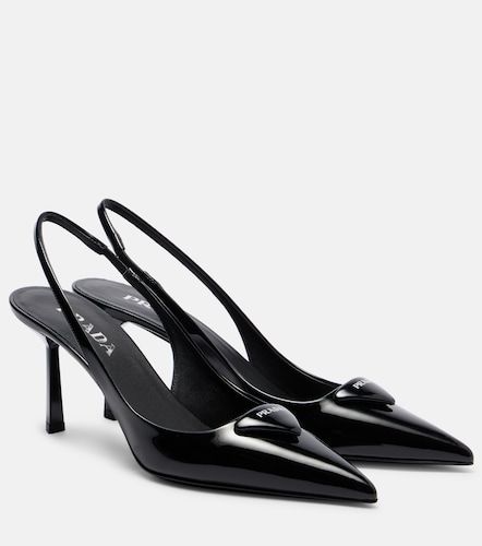 Escarpins slingback en cuir verni - Prada - Modalova