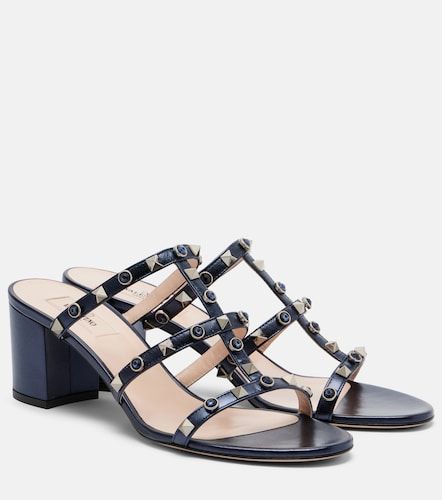 Mules Rockstud en cuir - Valentino Garavani - Modalova