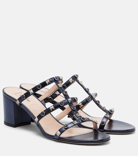 Mules Rockstud en cuir - Valentino Garavani - Modalova