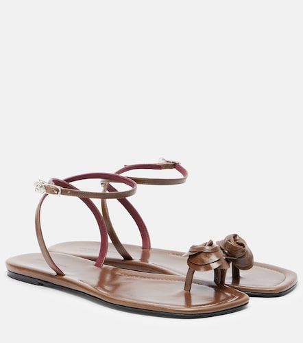 Sandales en cuir à appliqués floraux - Magda Butrym - Modalova