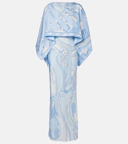 Robe longue et cape Orchidee Soleil en soie - Pucci - Modalova