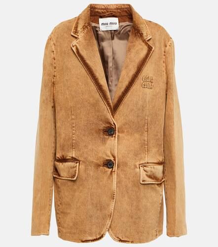 Miu Miu Blazer en jean - Miu Miu - Modalova