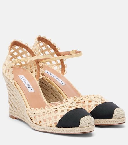 Sandales compensées Sunburst en raphia - Aquazzura - Modalova