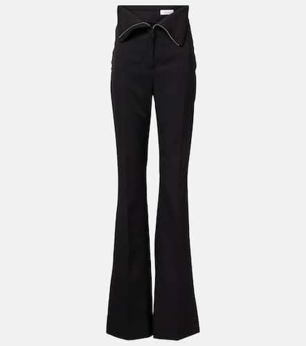 Pantalon flare à taille haute en laine - Alexander McQueen - Modalova