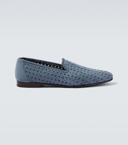 Mocassins Mario en cuir effet tissé - Manolo Blahnik - Modalova