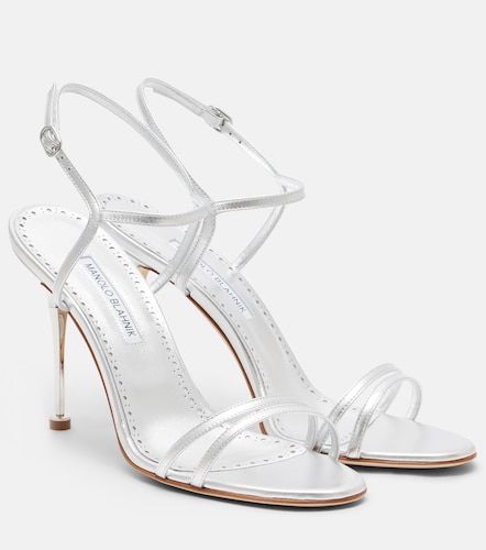 Sandales Ciagapla 105 en cuir métallisé - Manolo Blahnik - Modalova
