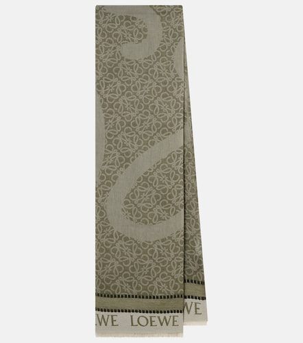 Écharpe Anagram en jacquard de coton - Loewe - Modalova