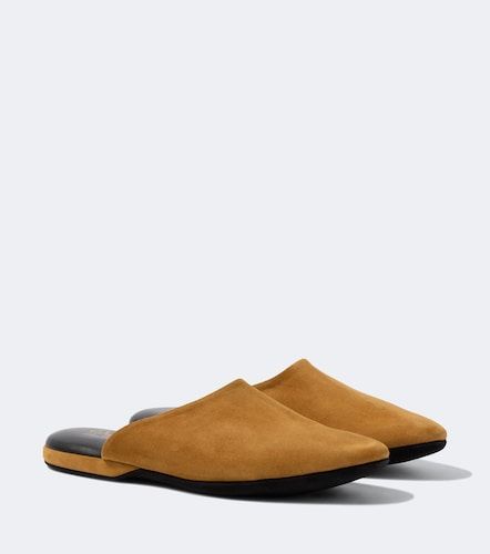Slippers en daim doublés de cuir - Charvet - Modalova