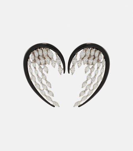 Boucles d'oreilles Angel Wings en or blanc 18 ct, diamants et émail - Kamyen - Modalova