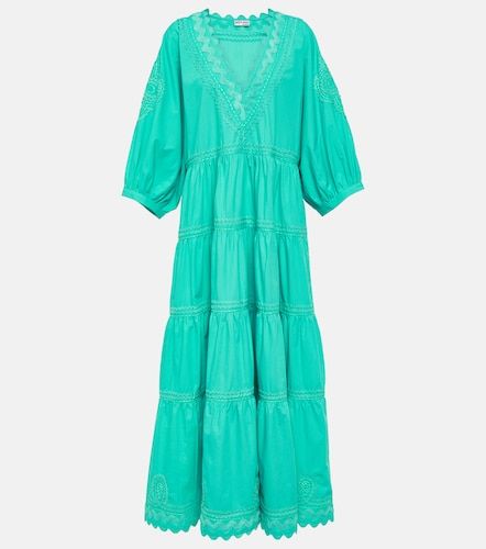 Robe longue en coton à volants superposés - Juliet Dunn - Modalova