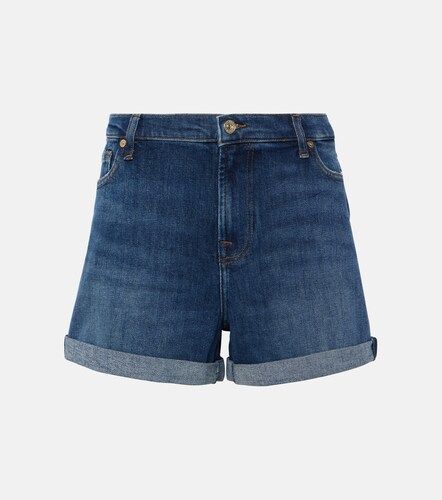 Short en denim à taille mi-haute - 7 For All Mankind - Modalova