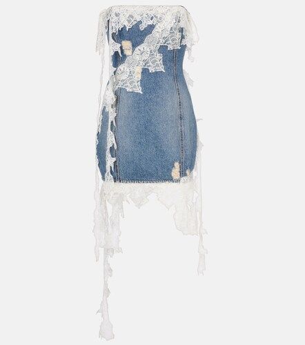 Blumarine Robe en jean et dentelle - Blumarine - Modalova