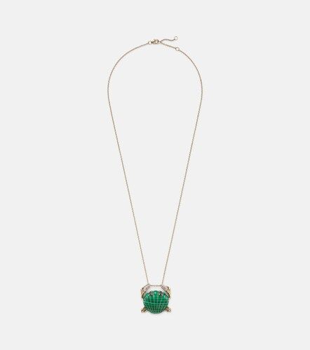 Yvonne Léon Collier Crabe Coquillage en or 9 ct, malachite et diamants - Yvonne Leon - Modalova