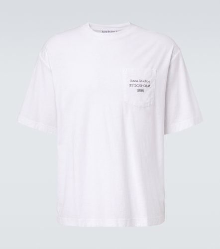 T-shirt en coton et chanvre à logo - Acne Studios - Modalova