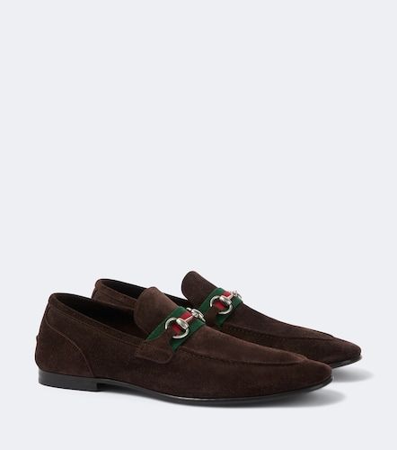 Mocassins Como Horsebit en daim - Gucci - Modalova