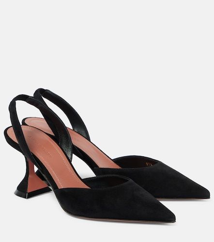 Escarpins slingback Holli 70 en daim - Amina Muaddi - Modalova