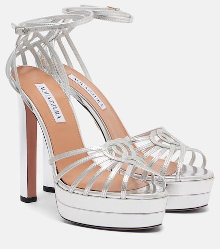 Sandales Sweetheart à plateau en cuir - Aquazzura - Modalova