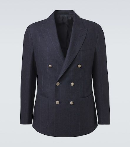 Blazer rayé en laine, coton et cachemire - Eleventy - Modalova