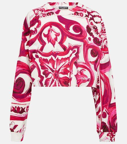 Sweat-shirt raccourci Majolica en coton - Dolce&Gabbana - Modalova
