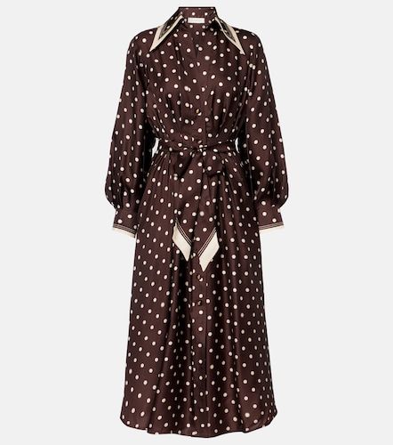 Robe chemise en soie à pois - Zimmermann - Modalova