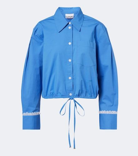 Chemise courte en coton mélangé - Ganni - Modalova