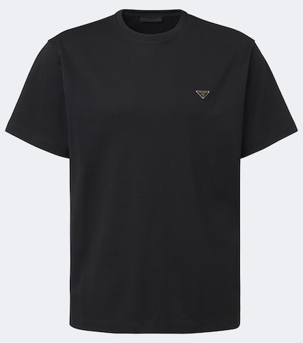 T-shirt en jersey de coton à logo - Prada - Modalova