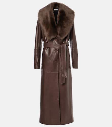 Trench-coat Dakota en cuir - Nour Hammour - Modalova