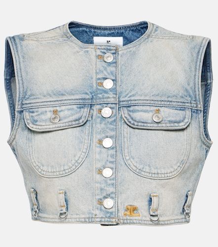Courrèges Gilet court en denim - Courreges - Modalova