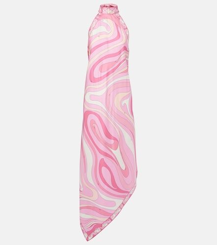 Robe longue Marmo asymétrique en soie - Pucci - Modalova
